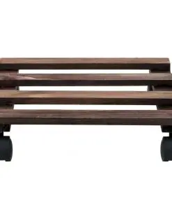 vidaXL Plant Rollers 4 pcs Cedar Wood 25×25 cm