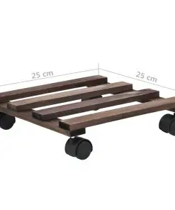 vidaXL Plant Rollers 4 pcs Cedar Wood 25×25 cm