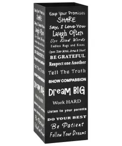 vidaXL Umbrella Stand Text Steel Black vidaXL Umbrella Stand Text Steel Black
