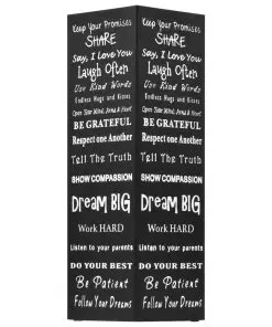 vidaXL Umbrella Stand Text Steel Black