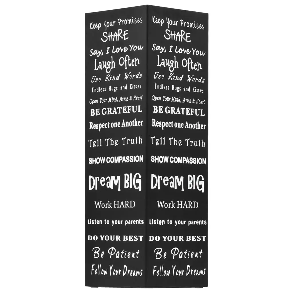 vidaXL Umbrella Stand Text Steel Black