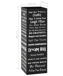 vidaXL Umbrella Stand Text Steel Black