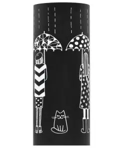 vidaXL Umbrella Stand Women Steel Black