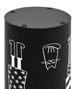 vidaXL Umbrella Stand Women Steel Black