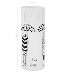 vidaXL Umbrella Stand Women Steel White