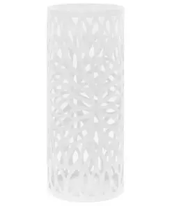 vidaXL Umbrella Stand Leaves Steel White vidaXL Umbrella Stand Leaves Steel White