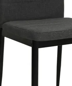 vidaXL Dining Chairs 4 pcs Dark Grey Fabric