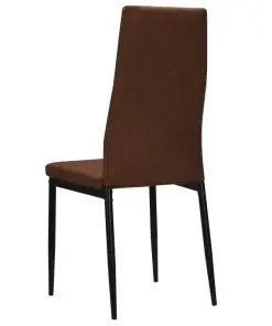 vidaXL Dining Chairs 2 pcs Brown Fabric