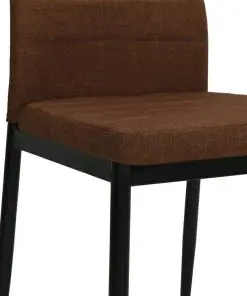 vidaXL Dining Chairs 2 pcs Brown Fabric