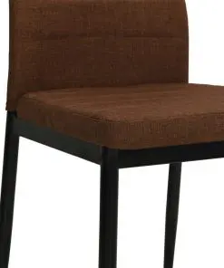 vidaXL Dining Chairs 4 pcs Brown Fabric