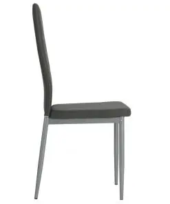 vidaXL Dining Chairs 2 pcs Grey Faux Leather