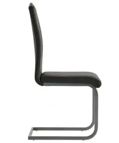 vidaXL Dining Chairs 4 pcs Grey Faux Leather