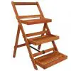 vidaXL 3-Tier Plant Stand 50x63x80 cm Solid Acacia Wood