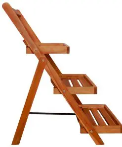 vidaXL 3-Tier Plant Stand 50x63x80 cm Solid Acacia Wood