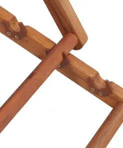 vidaXL Folding Beach Chair Fabric and Wooden Frame Blue