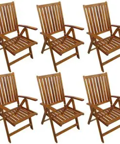 vidaXL 7 Piece Outdoor Dining Set Solid Acacia Wood