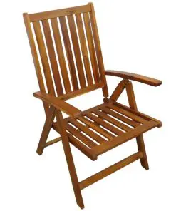 vidaXL 7 Piece Outdoor Dining Set with Cushions Solid Acacia Wood