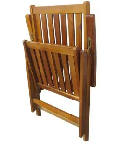 vidaXL 9 Piece Outdoor Dining Set with Cushions Solid Acacia Wood