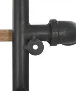 vidaXL Bookcase Solid Firwood and Steel 80x42x180 cm