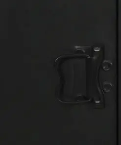 vidaXL Bookcase Solid Firwood and Steel 40.5×32.5×180 cm