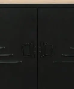 vidaXL Bookcase Solid Firwood and Steel 80×32.5×180 cm