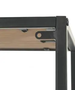 vidaXL Bookcase Solid Firwood and Steel 90.5x35x180 cm