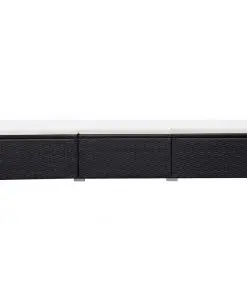 vidaXL Sun Lounger with Cushion Poly Rattan Black