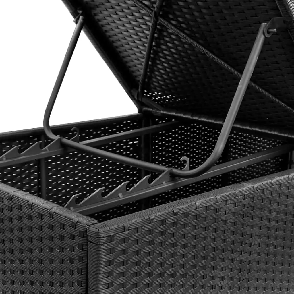 vidaXL Sun Loungers 2 pcs Poly Rattan Black