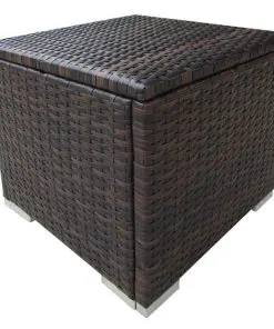 vidaXL Sun Loungers 2 pcs Poly Rattan Brown