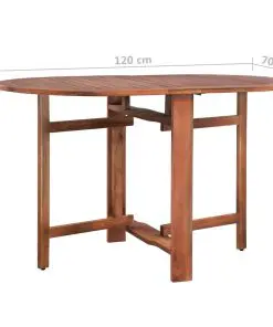 vidaXL Garden Table 120x70x74 cm Solid Acacia Wood