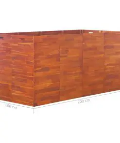 vidaXL Garden Planter Acacia Wood 200x100x100 cm