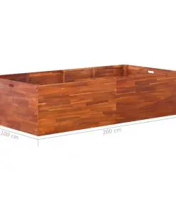 vidaXL Garden Planter Acacia Wood 200x100x50 cm