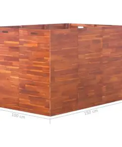 vidaXL Garden Planter Acacia Wood 150x100x100 cm