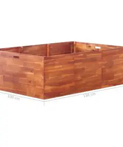 vidaXL Garden Planter Acacia Wood 150x100x50 cm