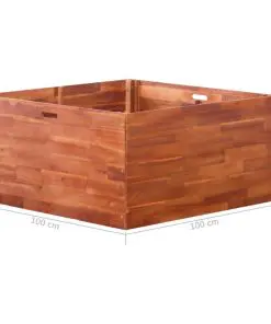 vidaXL Garden Planter Acacia Wood 100x100x50 cm