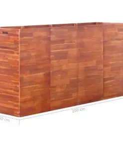 vidaXL Garden Planter Acacia Wood 200x50x100 cm