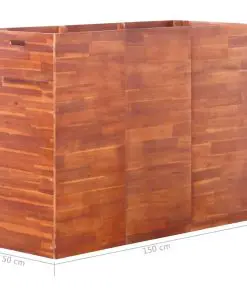 vidaXL Garden Planter Acacia Wood 150x50x100 cm