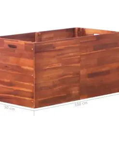 vidaXL Garden Planter Acacia Wood 100x50x50 cm