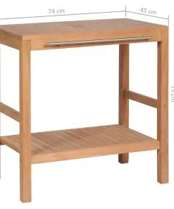 vidaXL Bathroom Vanity Cabinet Solid Teak 74x45x75 cm