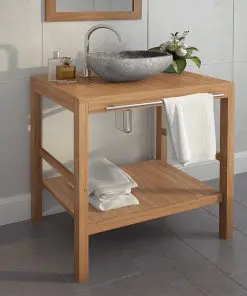 vidaXL Bathroom Vanity Cabinet Solid Teak 74x45x75 cm