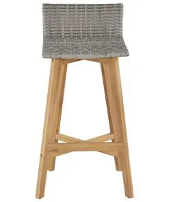 vidaXL Bar Chairs 2 pcs Solid Acacia Wood