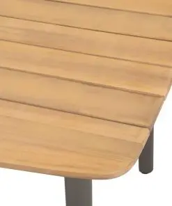 vidaXL Garden Table 80x80x72cm Solid Acacia Wood and Steel