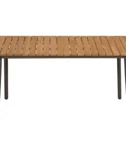 vidaXL Garden Table 150x90x72cm Solid Acacia Wood and Steel