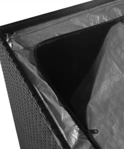 vidaXL Garden Storage Box Black 150x100x100 cm Poly Rattan