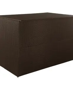 vidaXL Garden Storage Box Brown 150x100x100 cm Poly Rattan