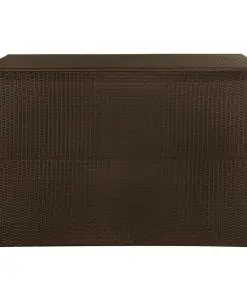 vidaXL Garden Storage Box Brown 150x100x100 cm Poly Rattan