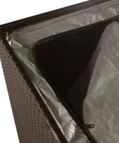 vidaXL Garden Storage Box Brown 150x100x100 cm Poly Rattan