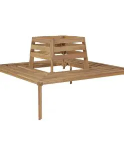 vidaXL Tree Bench 140x140x86 cm Solid Acacia Wood