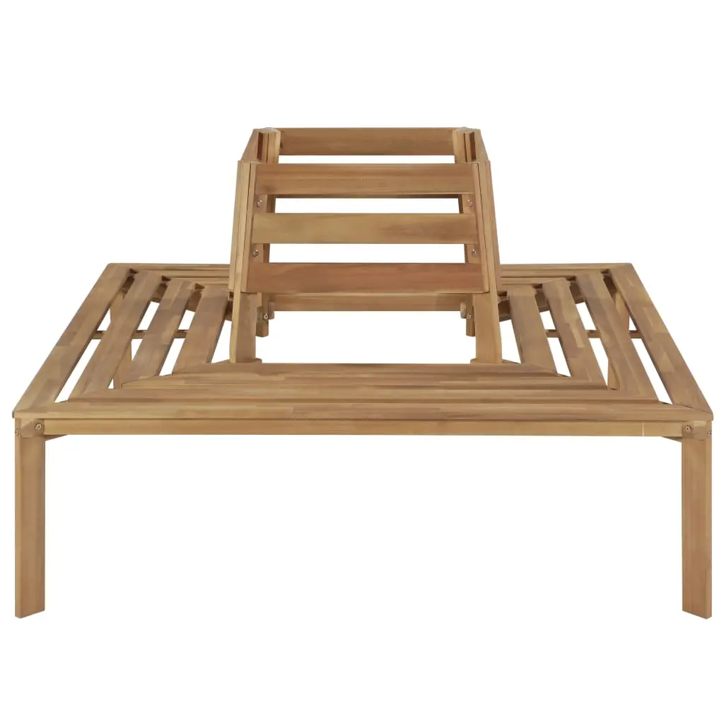 vidaXL Tree Bench 140x140x86 cm Solid Acacia Wood
