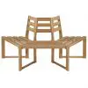 vidaXL Tree Bench Half-hexagonal 160 cm Solid Acacia Wood